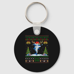 Lelijke Kerstmuts Rendier Kerstman Hoplampen Haai Sleutelhanger