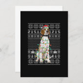 Lelijke Kerstmuts Stijl Santa Engelse Pointer Hond Kaart (Voorkant / Achterkant)