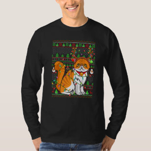 Lelijke Kerstmuts Stijl Verlichting Perzische Kat T-shirt