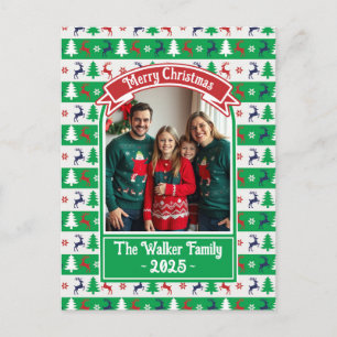Lelijke Kerstmuts Trui Familie Foto Feestdagenkaart