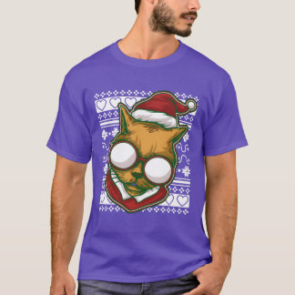 Lelijke Kerstmuts-trui Kerstkat cadeau T-shirt