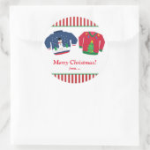 Lelijke Kerstmutsen Kerstfeest Sticker (Tas)