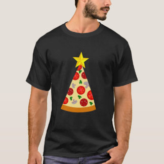 Lelijke kerstpizza boom Grappige Italiaanse kerstp T-shirt