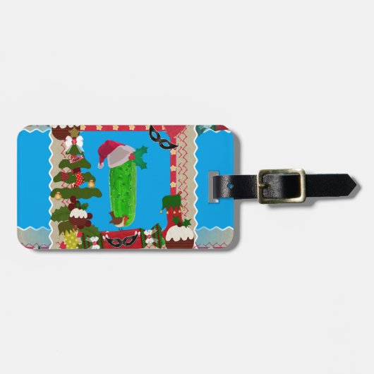lelijke kerstpup bagagelabel (Voorkant horizontaal)