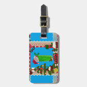 lelijke kerstpup bagagelabel (Voorkant verticaal)