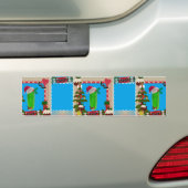 lelijke kerstpup bumpersticker (Op auto)