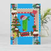 lelijke kerstpup feestdagenkaart (Staand voorkant)