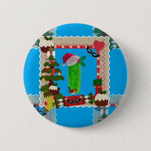 lelijke kerstpup ronde button 5,7 cm