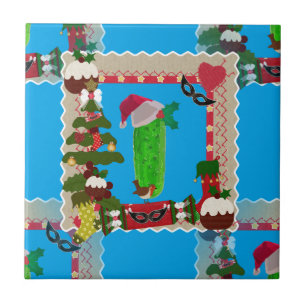lelijke kerstpup tegeltje