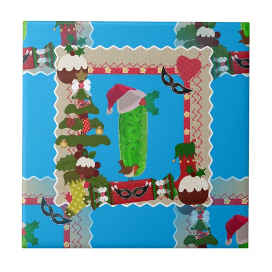 lelijke kerstpup tegeltje (Voorkant)