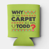 Lelijke kerstrode groen waarom Todd? Blikjeskoeler (Achterkant)