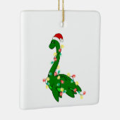 lelijke kerstsanta Loch ness Monster Keramisch Ornament (Rechts)