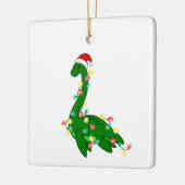 lelijke kerstsanta Loch ness Monster Keramisch Ornament (Links)