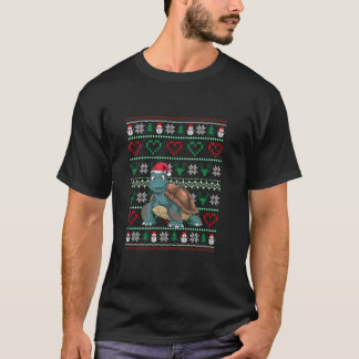 Lelijke kerstschildpad met kerstmuts Xmas Pajam T-shirt