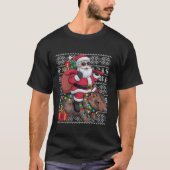 Lelijke kerststijl Santa Riding Platypus Kerstmis T-shirt (Voorkant)