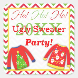 Lelijke kerstSweaters Ho! Ho! Ho! Sticker