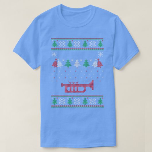 Lelijke kersttrompet t-shirt (Design voorkant)