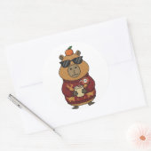 Lelijke Kersttrui Capybara Sticker Vel (Envelop)
