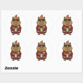 Lelijke Kersttrui Capybara Sticker Vel (Vel)