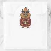 Lelijke Kersttrui Capybara Sticker Vel (Tas)