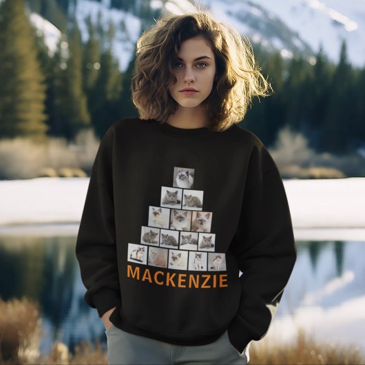 Lelijke kersttrui. College foto gepersonaliseerd Trui