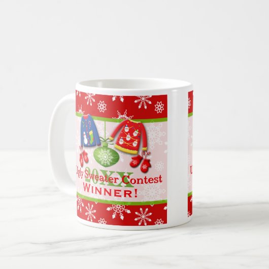 Lelijke Kersttrui Contest Winnaar Mok 3 (Voorkant links)