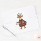 Lelijke Kersttrui Eend Sticker Vel (Envelop)