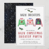 Lelijke Kersttrui Feest Uitnodiging (Voorkant / Achterkant)