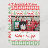 Lelijke Kersttrui Foto Feestdagenkaart (Voorkant / Achterkant)