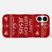 Lelijke Kersttrui Gelukkige Verjaardag Jezus Vroli Case-Mate iPhone Case (Achterkant (horizontaal))