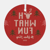 Lelijke kersttrui gepersonaliseerd Ornament (Achterkant)