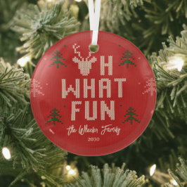 Lelijke kersttrui gepersonaliseerd Ornament