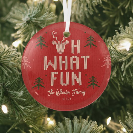 Lelijke kersttrui gepersonaliseerd Ornament (Insitu)