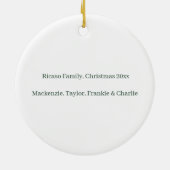 Lelijke Kersttrui Grappig Gezicht Gepersonaliseerd Keramisch Ornament (Achterkant)