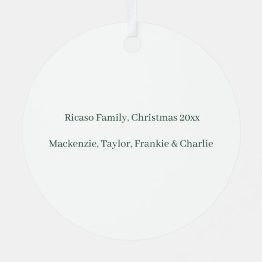 Lelijke Kersttrui Grappig Gezicht Gepersonaliseerd Metalen Ornament (Achterkant)