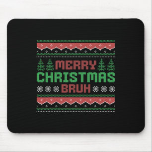 Lelijke Kersttrui Grappig Vrolijk Kerstborstel Muismat