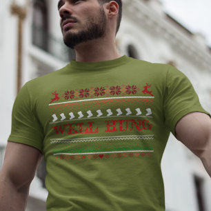 Lelijke Kersttrui Grappige Goed Gehangen Kous T-shirt