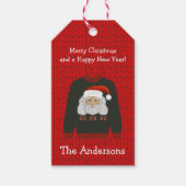 Lelijke kersttrui | HO HO Santa Claus Cadeaulabel (Voorkant)