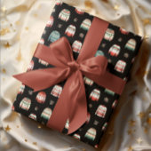 Lelijke kersttrui | Holly en bessen patroon Cadeaupapier