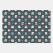 Lelijke kersttrui | Holly en bessen patroon Inpakpapier Vel (Voorkant 2)