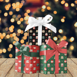 Lelijke kersttrui   Holly en bessen patroon Inpakpapier Vel