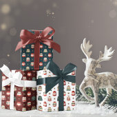 Lelijke kersttrui | Holly en bessen patroon Inpakpapier Vel