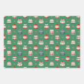 Lelijke kersttrui | Holly en bessen patroon Inpakpapier Vel (Voorkant 2)