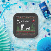 Lelijke Kersttrui Jacht Seizoen Kerstman Papieren Bordje (Feest)