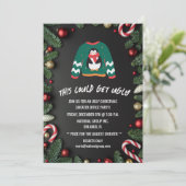 Lelijke kersttrui Kantoor kerstfeest Kaart (Staand voorkant)