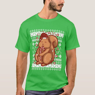 Lelijke Kersttrui Kerst Eekhoorn familie T-shirt