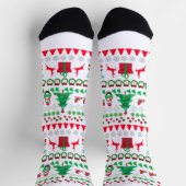 Lelijke Kersttrui Kerst Elementen Sokken (Top)