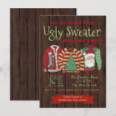 Lelijke Kersttrui Kerstfeest Uitnodigingen (Voorkant / Achterkant)