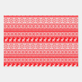 lelijke kersttrui Nordic Reindeer Inpakpapier Vel (Voorkant 3)