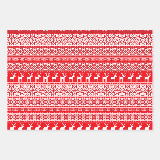  lelijke kersttrui Nordic Reindeer Inpakpapier Vel (Voorkant 3)